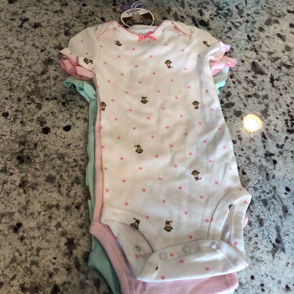Carters 3 pack 6-12 month onesies! Brand new!